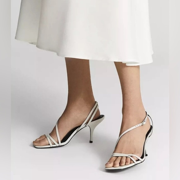 Reiss Shoes - Reiss Bali Heeled Strappy Stiletto Sandals in Off White Size 40, US 9.5